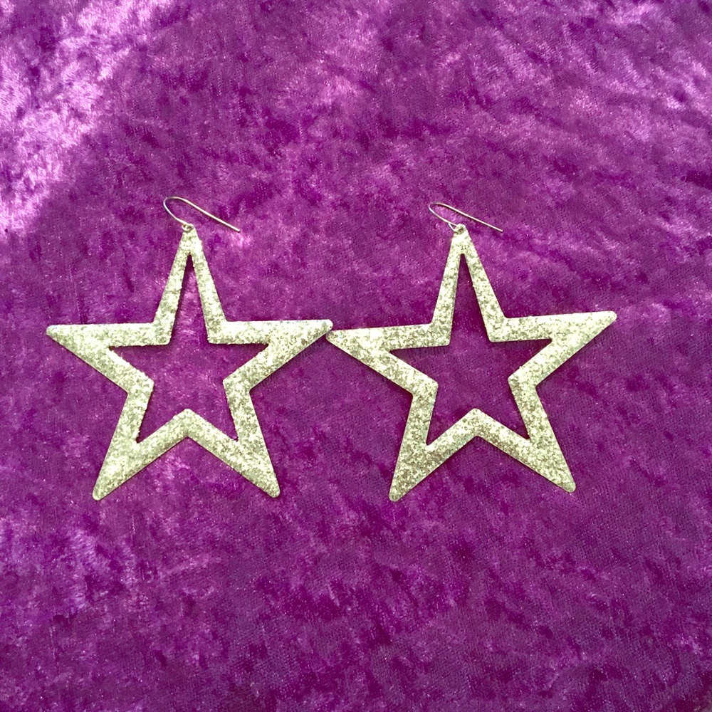 Glitter Sparkle Star Earrings